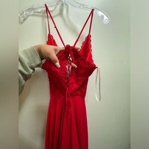 Prom dress. Size 12. Wore once. Paid 450 for it asking 235. No rips. No holes